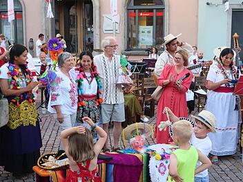 Besucher der mexikanischen Freunde in Bischofsheim im  Sommer 2018. Foto: Matthias Poppe