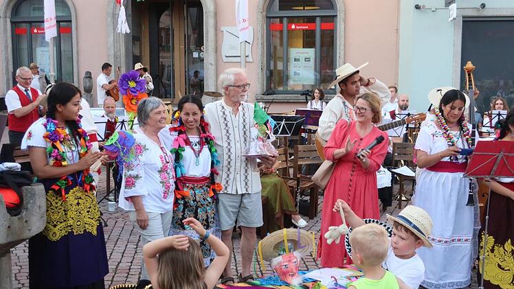 Besucher der mexikanischen Freunde in Bischofsheim im  Sommer 2018. Foto: Matthias Poppe