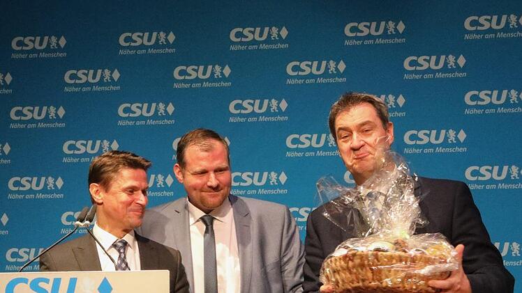 Fränkische Wegzehrung gab's von Christian Meyer und Martin Mittag. Foto: Barbara Herbst