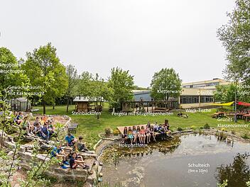 Erstaunlich, was sich im Schulgarten in Ebern so alles findet. Die neue Vogelscheuche ist auf diesem Bild noch nicht zu entdecken. Fotos: FRG/Rudolf Hein/Martin Wolf