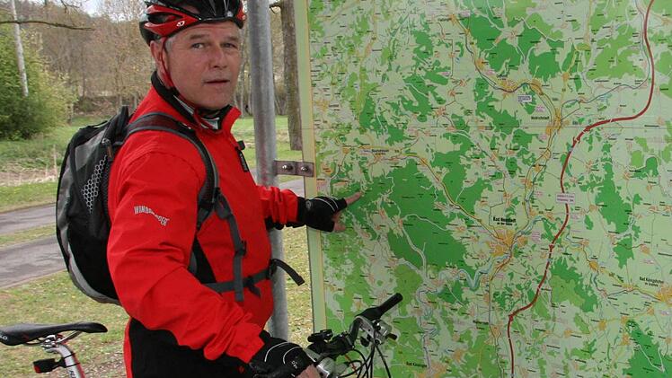 Norbert Klein aus Brendlorenzen ist mit dem Rad oft in der Rhön unterwegs, auch zwischen Zeitlofs und Bad Brückenau. Foto: Paul Ziegler