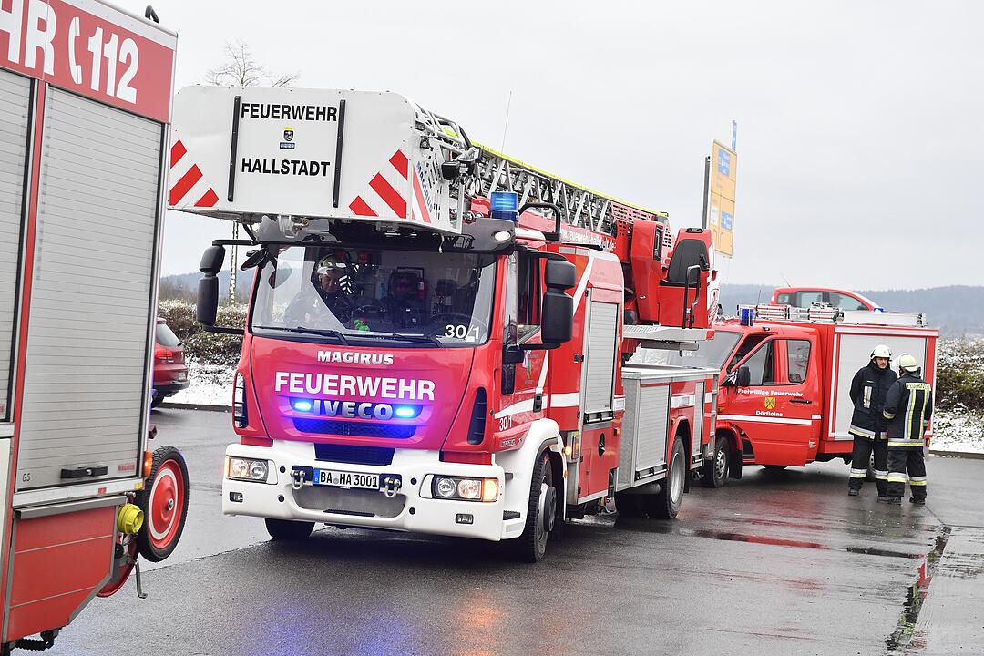 Feuerwehreinsatz bei Real in Hallstadt