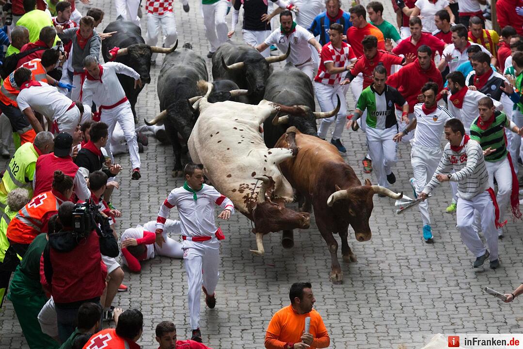 Stierhatz in Pamplona