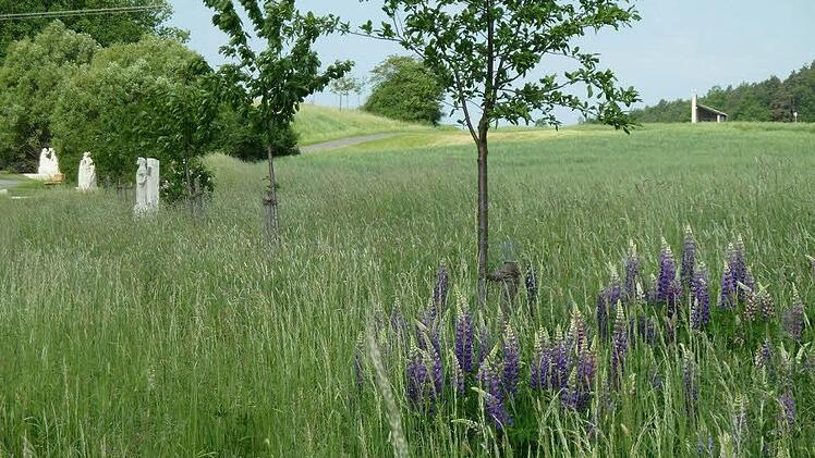 Anziehungspunkt in Breitbrunn ist für viele Menschen der Kreuzweg mit Sandsteinskulpturen, geschaffen von der Künstlerin Steff Bauer. Foto: Sabine Meißner