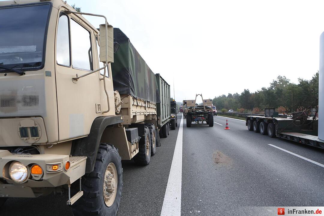 Unfall auf A6 mit US-Panzer