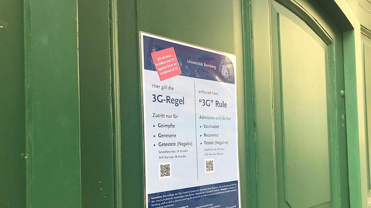 3G-Regel an Uni Bamberg ab Inzidenz 35