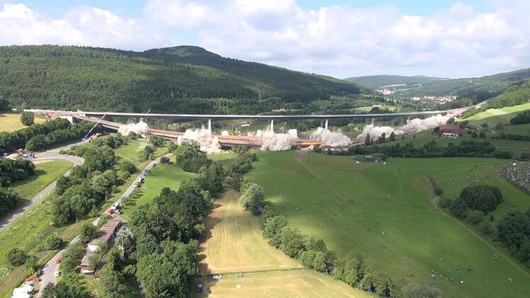 Sprengung der Sinntalbruecke