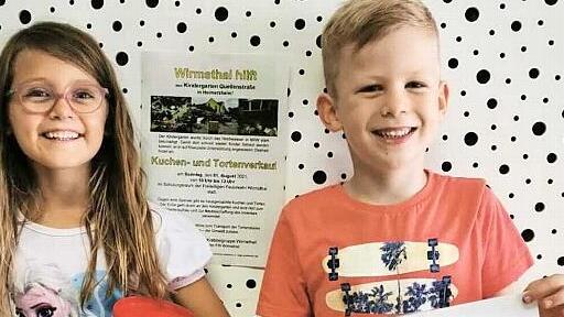 Marie und Linus waren ebenfalls aktiv, sie halfen bei der Umsetzung des Hygienekonzeptes.