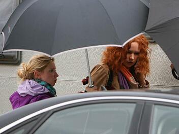 Wurde bei den Dreharbeiten in Coburg stets von der Öffentlichkeit abgeschirmt: Veronica Ferres mit rot gefärbten Haaren. Foto: CT-Archiv/Hecky