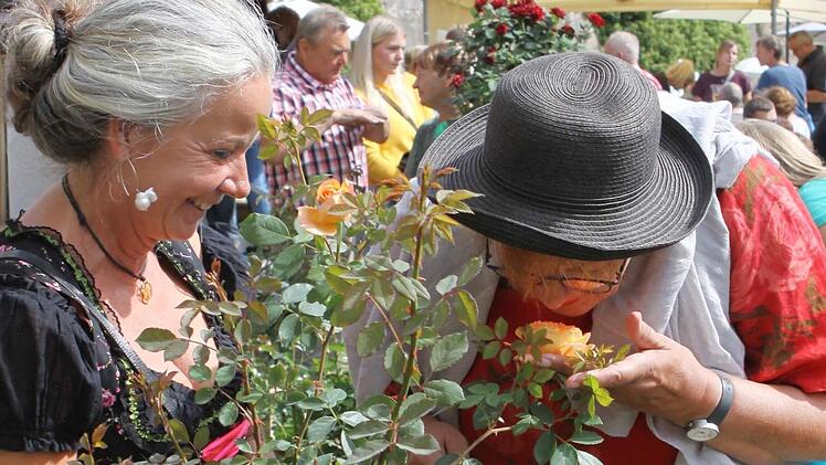 Stefanie Kober freut sich auf die Rosen- und Gartenmesse am 7. und 8. September auf der Festung Rosenberg in Kronach. Foto: Archiv/Michael Wunder