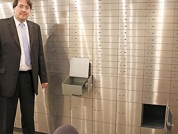 Nur noch zwei Schließfächer stehen für Kunden in der Hauptstelle der Eberner Raiffeisen- und Volksbank zur Verfügung. Auch in manchen Zweigstellen gibt es solche.Foto: Ralf Kestel