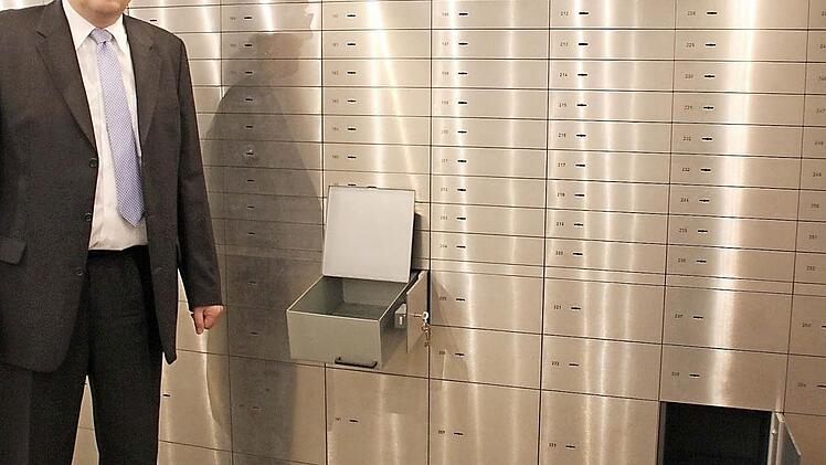 Nur noch zwei Schließfächer stehen für Kunden in der Hauptstelle der Eberner Raiffeisen- und Volksbank zur Verfügung. Auch in manchen Zweigstellen gibt es solche.Foto: Ralf Kestel