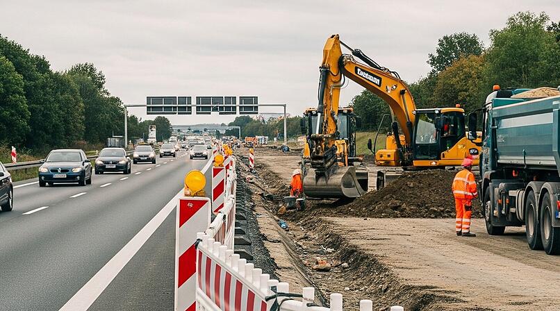 Autobahn, Sperrung, Bauarbeiten, Baustelle, Sanierung, Ausbau, Erweiterung