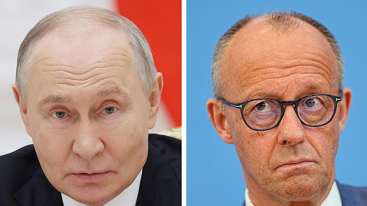 Russlands Pr&auml;sident Putin und Bundeskanzler Merz
