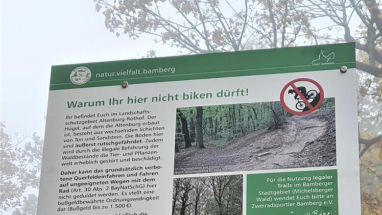 Bamberg: Illegale Mountainbike-Strecke