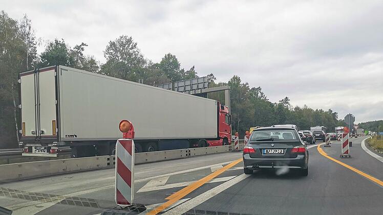 A3 bei Erlangen: Autobahn-Ausfahrt gesperrt - sechsspuriger Ausbau erfordert Ma&szlig;nahme