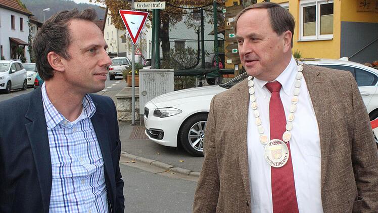 MdL Thorsten Glauber (l.) und Bürgermeister Gerhard Riediger (r.).