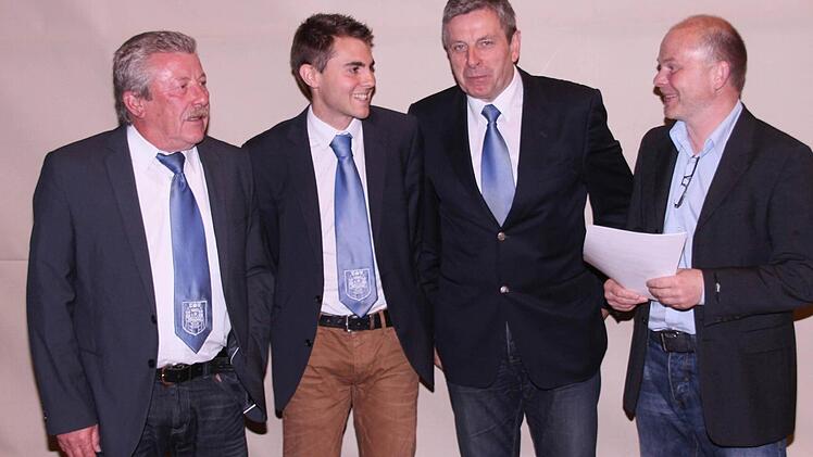 Der alte und neue Vorstand des TSV Münnerstadt: Gerd Zeitler (Vorstand Öffentlichkeitsarbeit), Johannes Wolf (Finanzen), Roland Ballner (Schriftführer) und Günter Scheuring (Sport).  Fotos: Dieter Britz