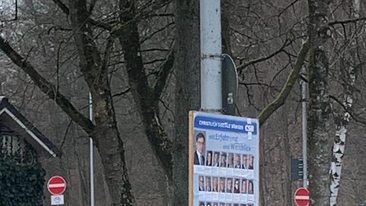 Frühstart auch im Heimatring: hier ein Plakat der CSB