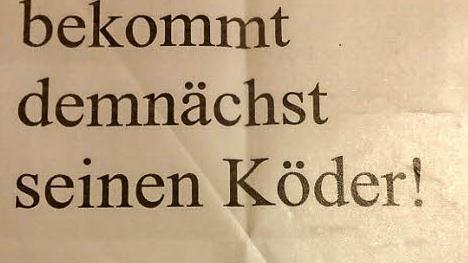 Diesen Brief bekam Christina Malter von einem unbekannten Schreiber.