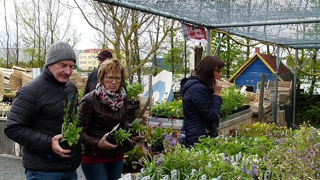 Etliche Gartenfreunde deckten sich in den Gärtnereien mit Pflanzen und Stauden für daheim ein. Foto: Marion Krüger-Hundrup