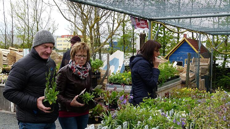 Etliche Gartenfreunde deckten sich in den Gärtnereien mit Pflanzen und Stauden für daheim ein. Foto: Marion Krüger-Hundrup