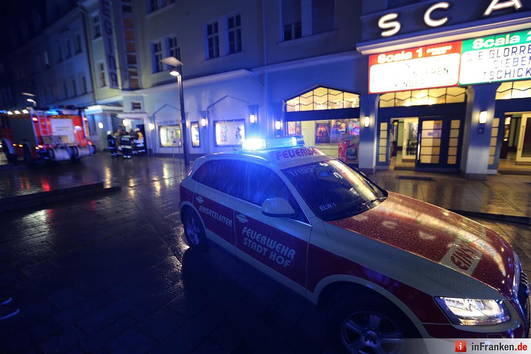 Kellerbrand im Scala-Kino in Hof