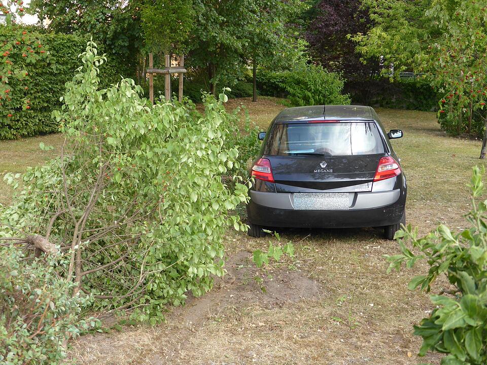 Betrunkener rast in Bamberger Vorgarten