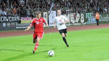 Auftritt der "kleinen Bayern" auf großer Bühne im Willy-Sachs-Stadion. Foto: ssp