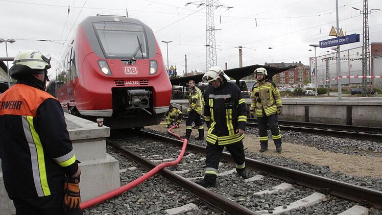 Unfall am Bahnhof Forchheim am 28.4.2015 Foto: Josef Hofbauer