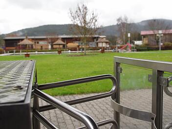 Die Schranke ist dicht: Das "Rodach Beach" wird heuer geschlossen bleiben.  Foto: Marco Mei&szlig;ner/Archiv