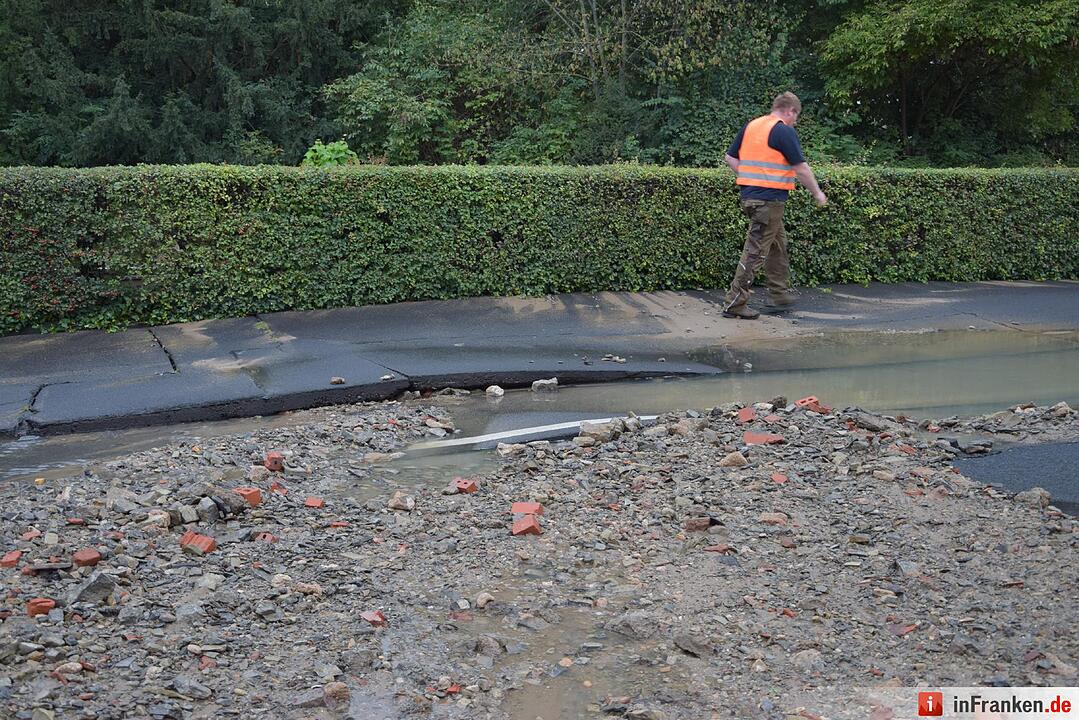 Wasserrohrbruch in Würzburg