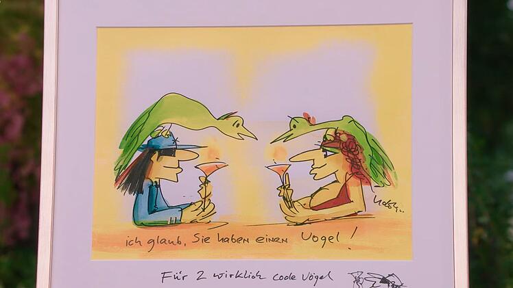 Ein humorvolles Werk von Udo Lindenberg brachte einen hohen Erl&ouml;s.