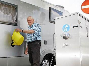 Die Ver- und Entsorgungsstation an der Bad Kissinger Kisssalis-Therme nutzt das Ehepaar Deppisch nur in Ausnahmefällen.  Foto: Ruppert