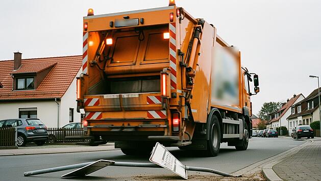 Zeuge beobachtet Müllwagen-Unfall im Kreis Bamberg
