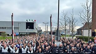 Protestaktion bei Bosch Bamberg
