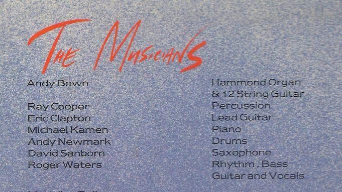 Bown-Credits von Roger Waters "The pros and cons of hitchhiking", dem ersten Soloalbum von Roger Waters aus dem Jahr 1984