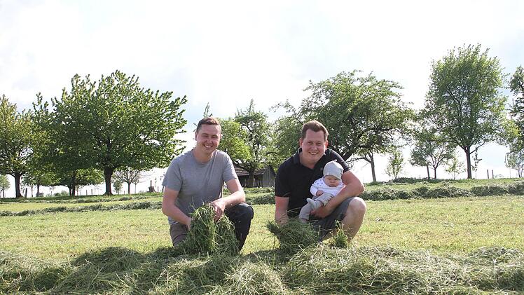 Vor dem M&auml;hen der Wiesen  suchen die Jurkats das gesamte Areal ab, damit keine Kitze &uuml;bersehen werden. Foto: Sonny Adam
