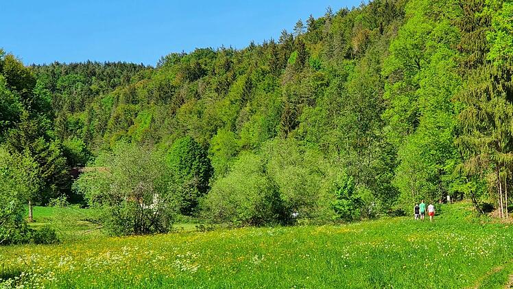 Das Aufseßtal (hier in der Nähe der Kuchenmühle) ist bei Wanderern und Fahrradfahrern beliebt. Foto: Ronald Heck