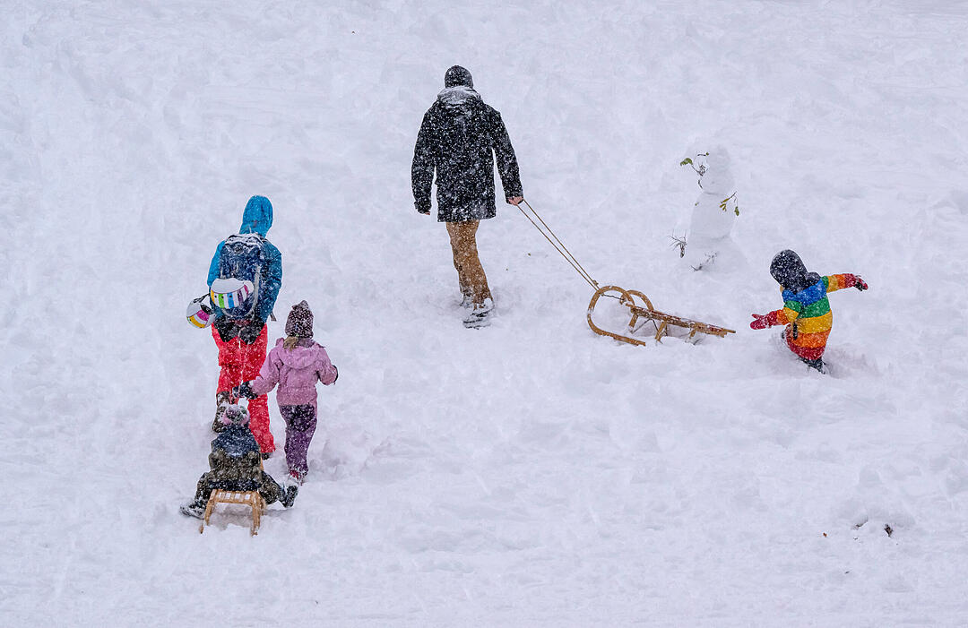 Wintereinbruch in Süddeutschland - München
