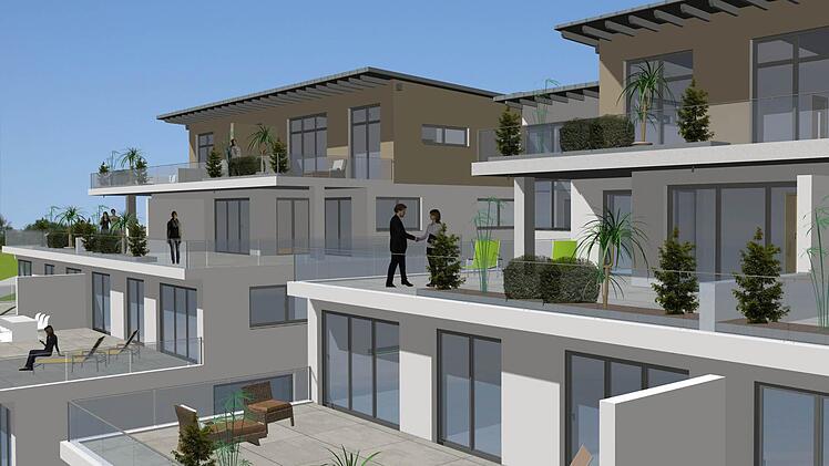 Die großzügigen Terrassen sind eine Besonderheit der Wohnanlage.