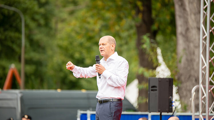 Bundestagswahl Nürnberg: olaf Scholz attackiert FDP