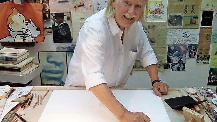 Wilhelm Schlote in seinem Atelier  Foto: pr.