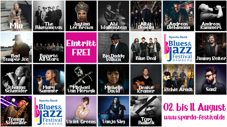 Stadt/Landkreis Bamberg: 60 Konzerte beim Open-Air Blues- und Jazzfestival