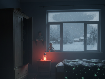 Junge versteckt sich vor Monstern im Schnee - Polizei mit putziger Idee