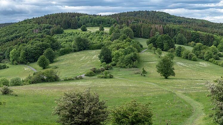 Blick von der Platzer Kuppe zu  den Schwarzen  Bergen.Jürgen Hüfner
