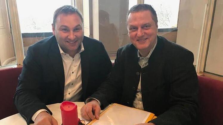 Jürgen Baumgärtner beim Treffen mit Martin Neumeyer. Foto: privat