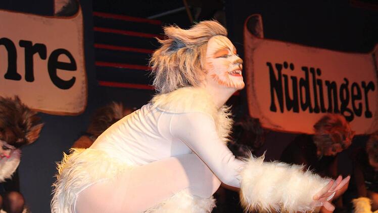 Eindrucksvolle Kostüme, spektakulär geschminkt: die Junioregarde mit ihrem Musical Cats.