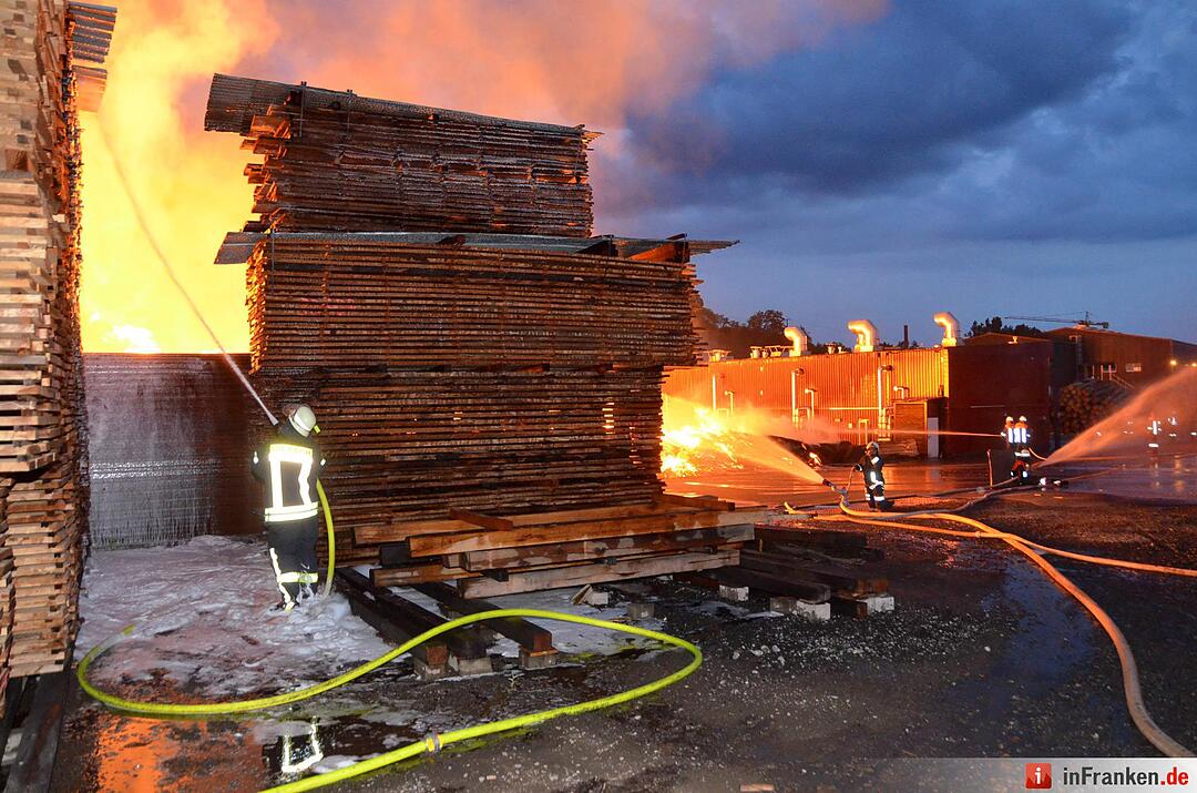 Brand im Sägewerk Untererthal