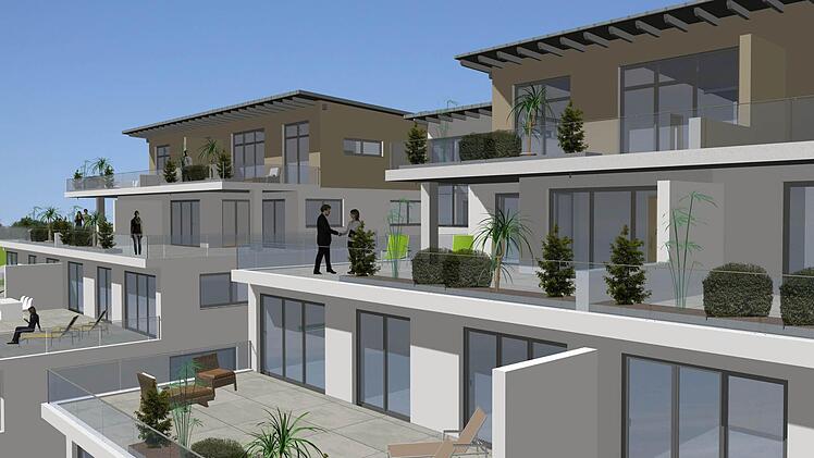 Die großzügigen Terrassen sind eine Besonderheit der Wohnanlage.